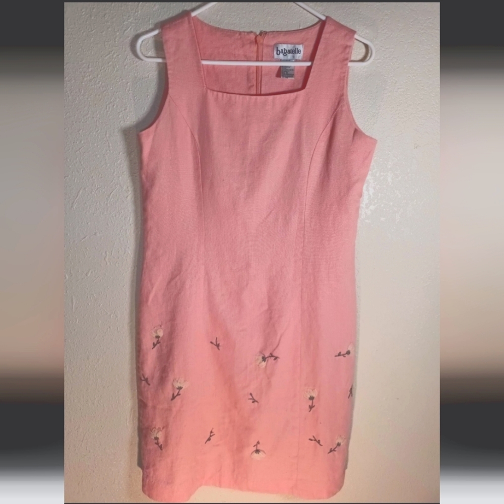 NWOT Women's Bagatelle Size 6 Pink Linen Dress